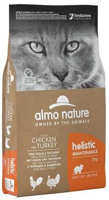 Almo Nature Holistic Cat для дорослих котів з куркою і ідичкою (12 кг) 6831 фото
