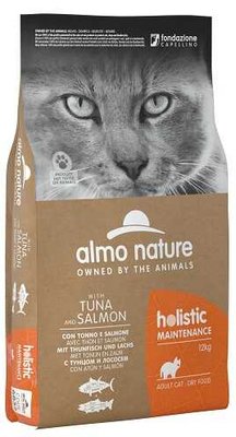 Almo Nature Holistic Cat для дорослих котів з тунцем і лососем (12 кг) 6832 фото