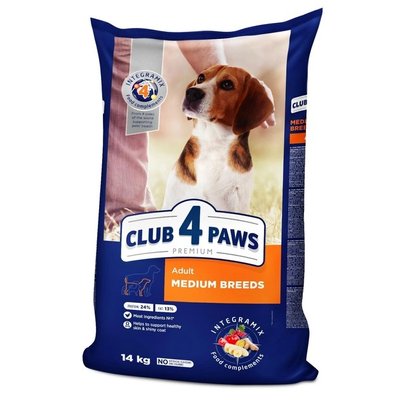 Club 4 Paws (Клуб 4 Лапи) Premium сухий, середні породи собак 14,0 кг B4530701 фото
