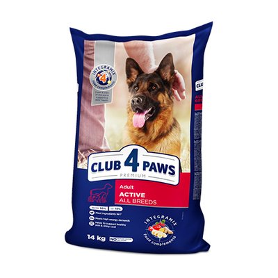 Club 4 Paws (Клуб 4 Лапи) Premium сухий, для Активних, всі породи собак 14,0 кг B4530301 фото