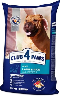 Club 4 Paws (Клуб 4 Лапи) Premium сухий, ягня-рис, малі породи собак 14,0 кг B4530901 фото