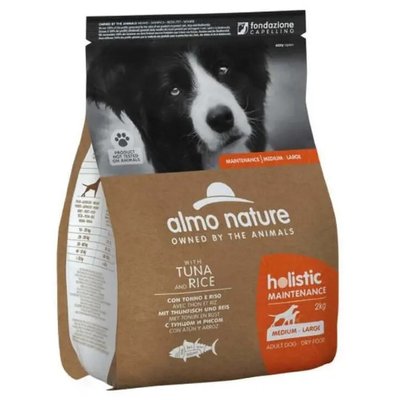 Almo Nature Holistic Dog для собак середніх та великих порід з тунцем і рисом (2 кг) 6922 фото