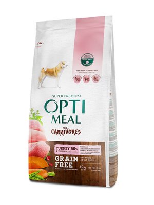 OPTIMEAL Беззерновий сухий корм для собак усіх порід з індичкою та овочами 10 кг B1731201 фото