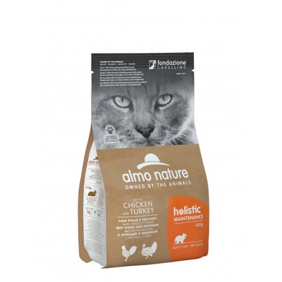 Almo Nature Holistic Cat для дорослих котів з куркою і ідичкою (0,4 кг) 6801 фото